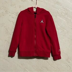 Nike Air Jordan Boys Full-Zip Red Hoodie Jumpman Logo size Medium